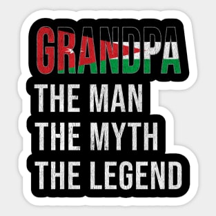 Grand Father Jordanian Grandpa The Man The Myth The Legend - Gift for Jordanian Dad With Roots From  Jordan Sticker